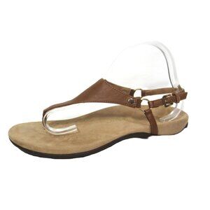 Vionic Kirra Sandals Womens Size 10 Carmel Brown EUC Barely Worn T-Strap